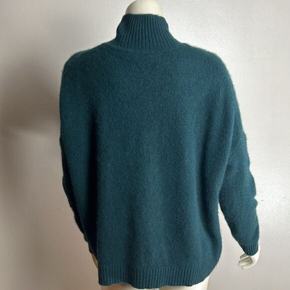 Women’s ANTONIO MELANI green sweater 100% cashmere mock neck size XL super soft - Picture 4 of 9